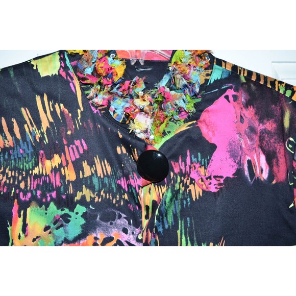 Berek Womens Sz S Colorful Cropped Jacket Retro 70s 80s Art-to-Wear - Picture 7 of 8